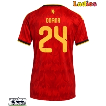 Belgium Amadou Onana #24 Replica Home Shirt Ladies World Cup 2026 Short Sleeve